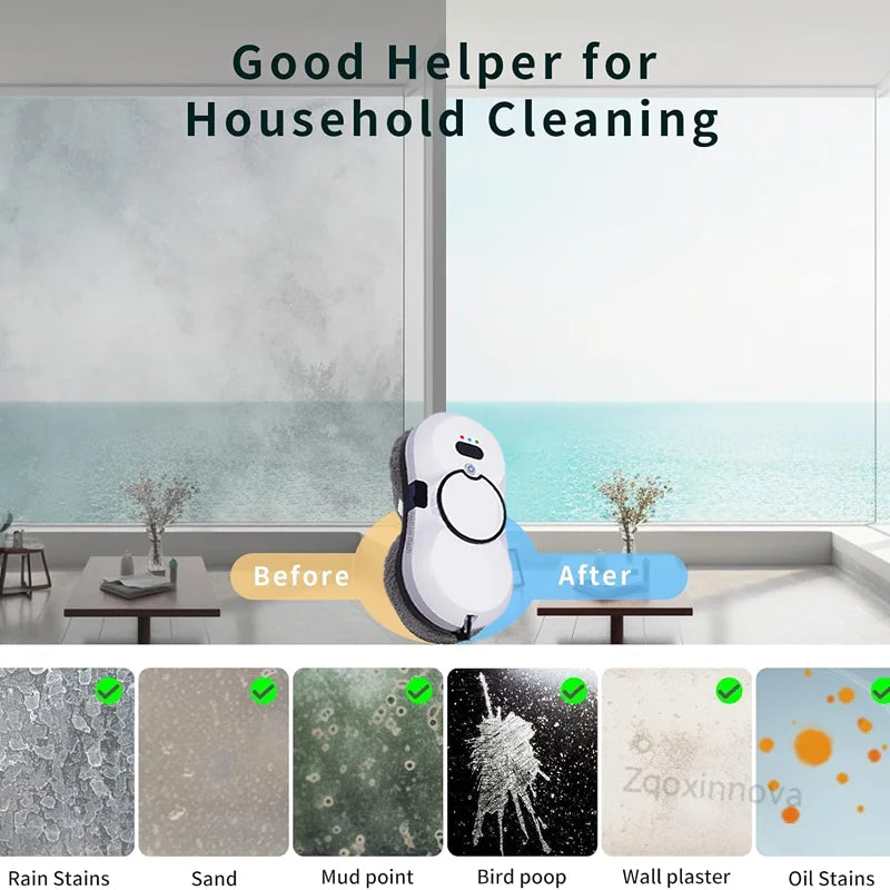 Robot for Washing windows Vacuum Glass cleaner
